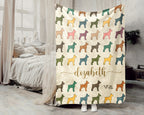 Personalized Weimaraner Dog Throw Custom Name Pet Lover Blanket Retro Silver Ghost Breed Design Unique Cozy Home Accent Gift