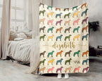 Personalized Vizsla Blanket | Custom Dog Name Throw | Hungarian Pointer Breed Gift for Dog Lovers Home Decor Accent