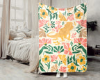 Floral Bearded Dragon Blanket – Cozy Throw for Lizard Lovers & Reptile Fans
