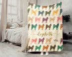 Custom Name Husky Dog Blanket – Personalized Cozy Throw for Pet Lovers