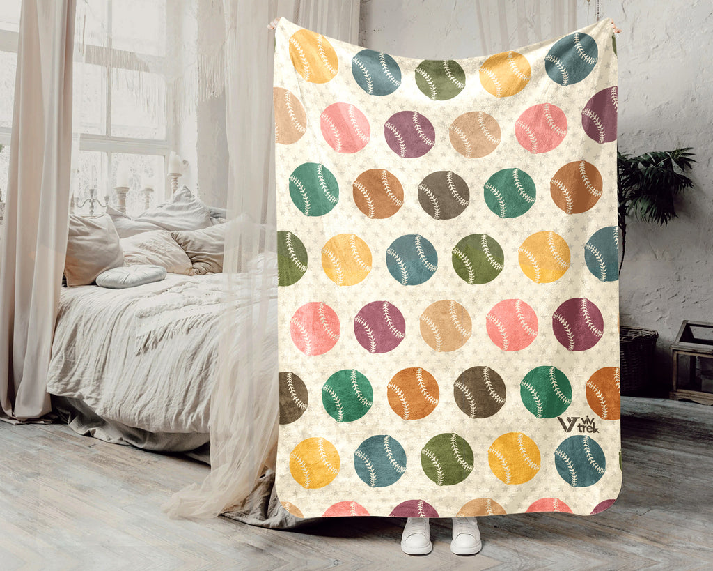 Cozy Baseball Throw Blanket – Sports Gift for Fans of All Ages