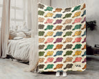 Retro Beaver Throw Blanket – Cozy Wildlife Gift for Nature Lovers
