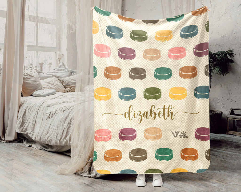 Custom Name Hockey Blanket – Personalized Cozy Throw for Sports Fans
