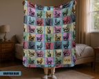 Vintage Llama Blanket - Cozy Alpaca Lover Throw, Retro Animal Gift Under $50