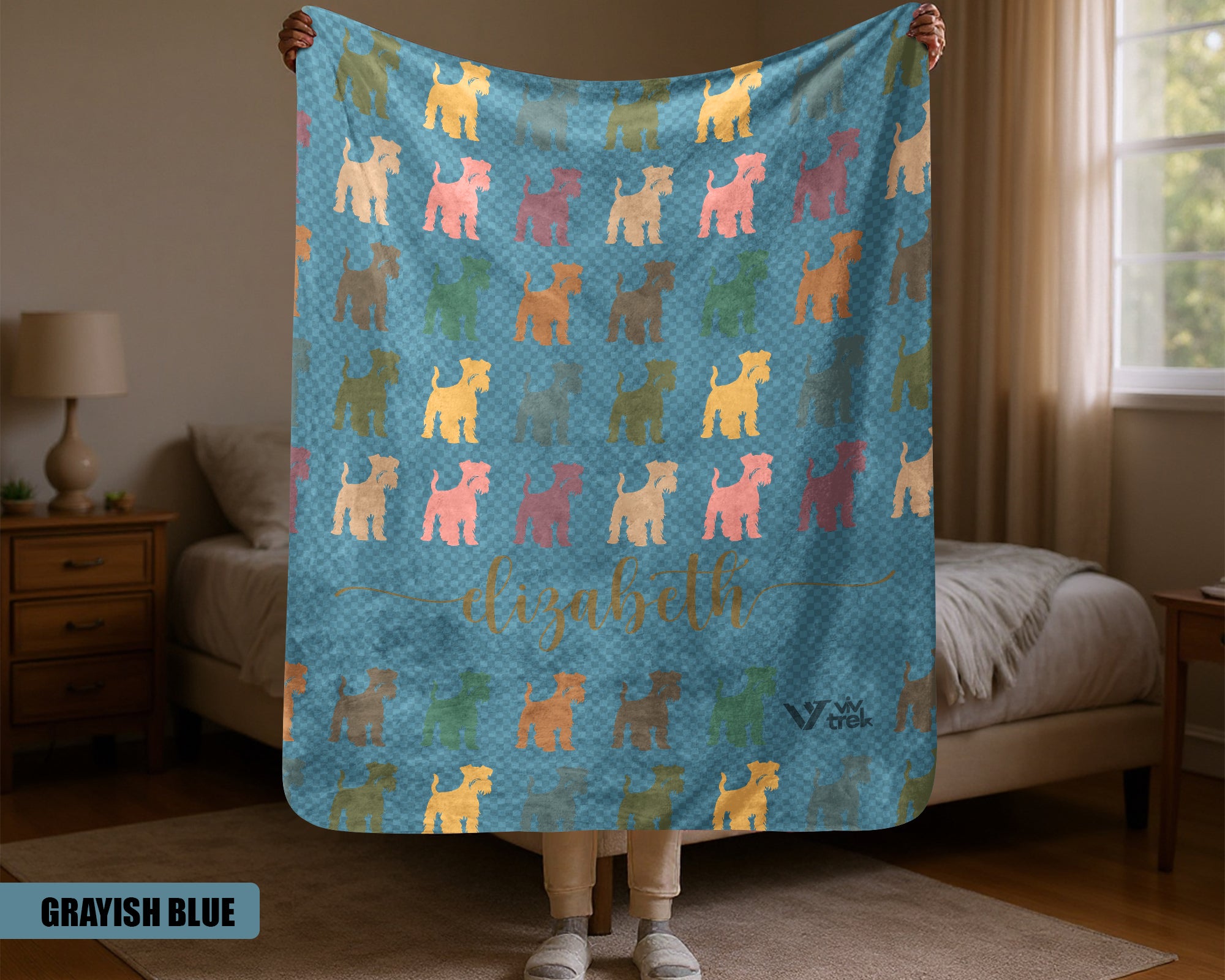 Custom Miniature Schnauzer Blanket - Personalized Name Throw, Cozy Gift Under $50