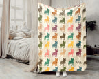 Vintage French Bulldog Blanket Cozy Frenchie Lover Throw Gift