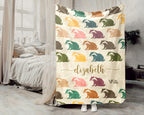 Custom Name Honey Badger Blanket – Personalized Cozy Throw for Nature Fans