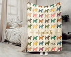 Personalized Jack Russell Terrier Blanket | Custom Dog Name Throw | Energetic Breed Gift for Dog Lovers Home Decor Accent