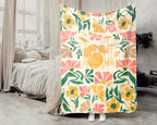 Floral Drummer Blanket – Cozy Musician Throw Gift