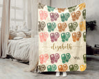 Custom Name Boxing Lover Blanket Sporty Throw Cozy Personalized Gift Soft Fitness Decor for Boxing Fans Home