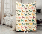 Retro Bull Terrier Blanket – Cozy Dog Lover Throw for Home