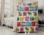 Retro Montana State Blanket, Patriotic 4th of July Cozy Throw, Vintage MT Lover Fleece, American Patriot Big Sky Home Gift