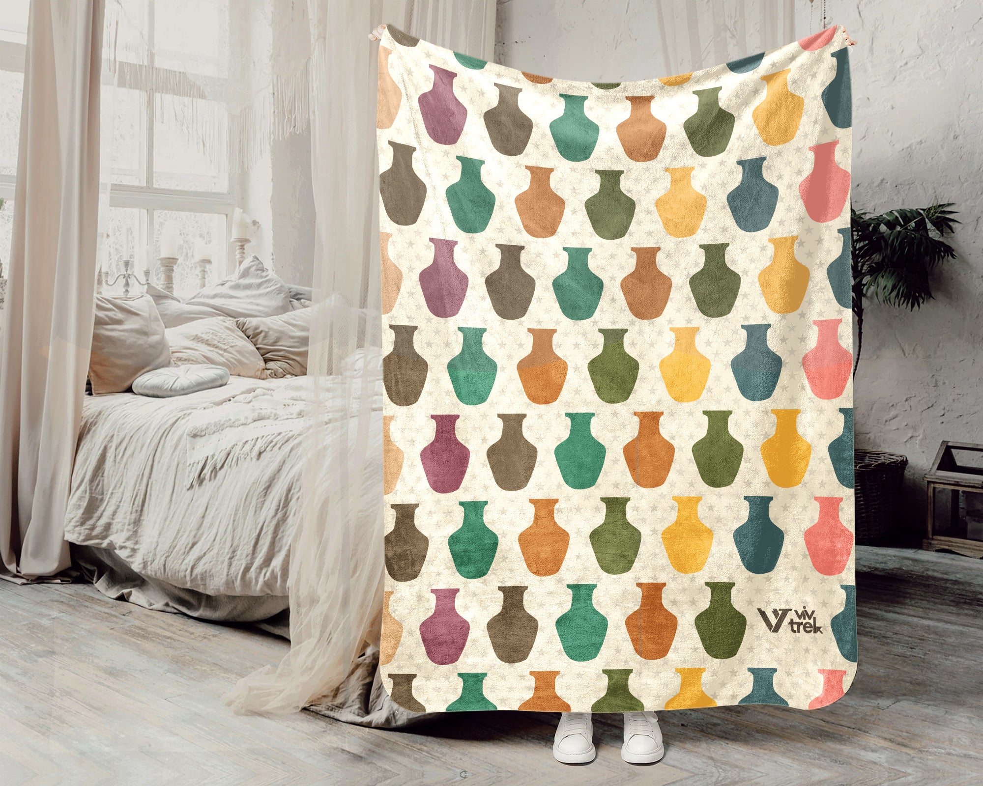 Vintage Pottery Lover Blanket – Cozy Ceramic and Clay Art Throw