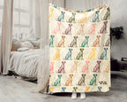 Vintage Dalmatian Blanket, Retro Dog Lover Throw, Cozy Dalmatian Puppy Fleece Blanket, Unique Pet Blanket for Kids and Adults