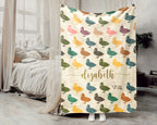 Custom Name Duck Lover Blanket – Vintage Wildlife Farm Animal Throw