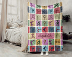 Personalized Gymnastics Blanket Cozy Custom Name Throw Soft Sports Decor Unique Gymnast Gift for Fans and Athletes