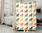 Retro Lion Blanket Gift for Animal Lovers, Cozy Wildlife Throw, Jungle Inspired Decor Accent for Bedroom and Living Spaces