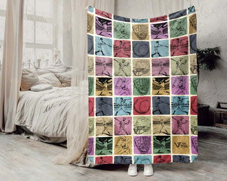 Baseball Blanket Throw – Cozy Sports Gift for Baseball Fans