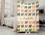 Personalized Old English Sheepdog Blanket | Custom Dog Name Throw | Shaggy Breed Gift for Pet Lovers Home Decor Accent