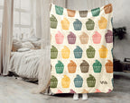 Retro Baking Lover Blanket Cozy Kitchen Throw for Bakers Soft Cake Bread Maker Blanket Unique Cooking Gift Decor