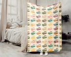 Vintage Pontoon Boat Blanket – Cozy Nautical Throw for Lake Lovers