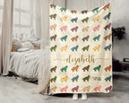 Personalized Australian Shepherd Throw Blanket | Custom Name Blue Red Merle Dog Gift | Cozy Aussie Breed Home Accent Decor