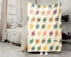Retro Football Lover Blanket for Sports Fans, Cozy Athlete Throw for Game Day and Football Room Decor