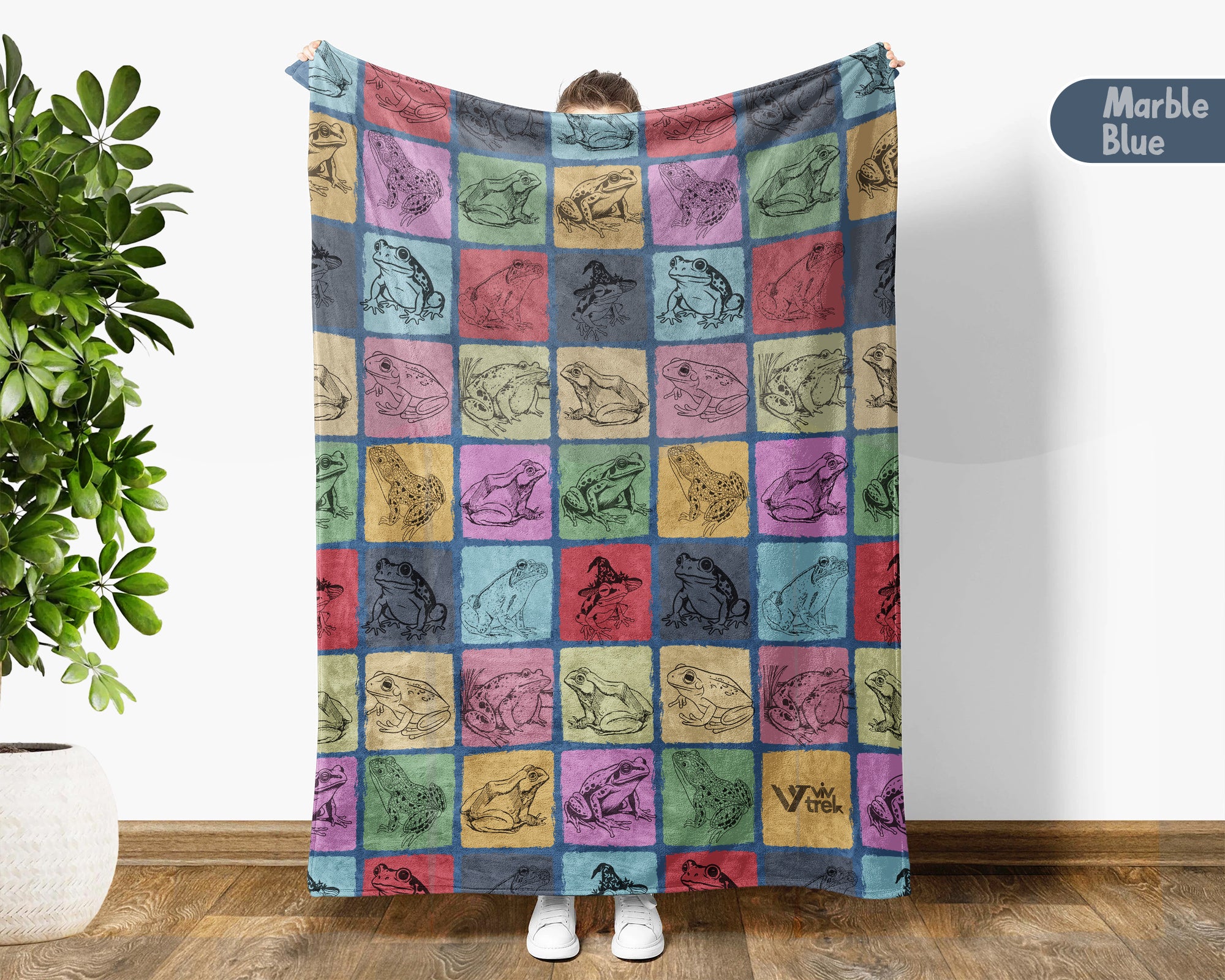 Vintage Frog Blanket for Cottagecore Decor, Cozy Amphibian Throw Gift for Toad Lovers and Woodland Fans
