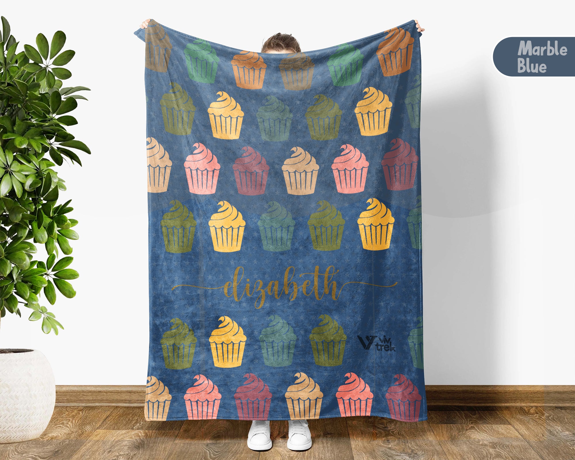 Personalized Baking Lover Blanket Retro Kitchen Throw Cozy Custom Name Gift Soft Cake Bread Maker Decor for Home