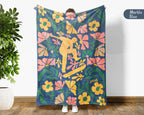 Floral Skateboarding Blanket – Cozy Throw for Skateboard Lovers