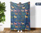 Custom Name Bull Terrier Dog Blanket – Personalized Throw for Pet Lovers