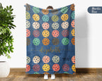 Custom Name Retro Pickleball Blanket, Personalized Sports Throw for Athlete Fans Game Room Decor and Cozy Gifts