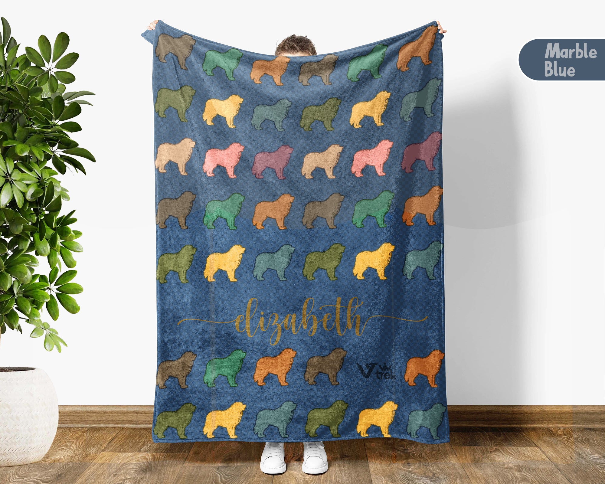 Personalized Great Pyrenees Blanket | Custom Dog Name Throw | Gentle Giant Breed Gift for Dog Lovers Home Decor Accent