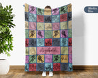Custom Name Football Throw Blanket, Retro Sports Fan Gift for Game Day Decor and Cozy Football Lover Spaces