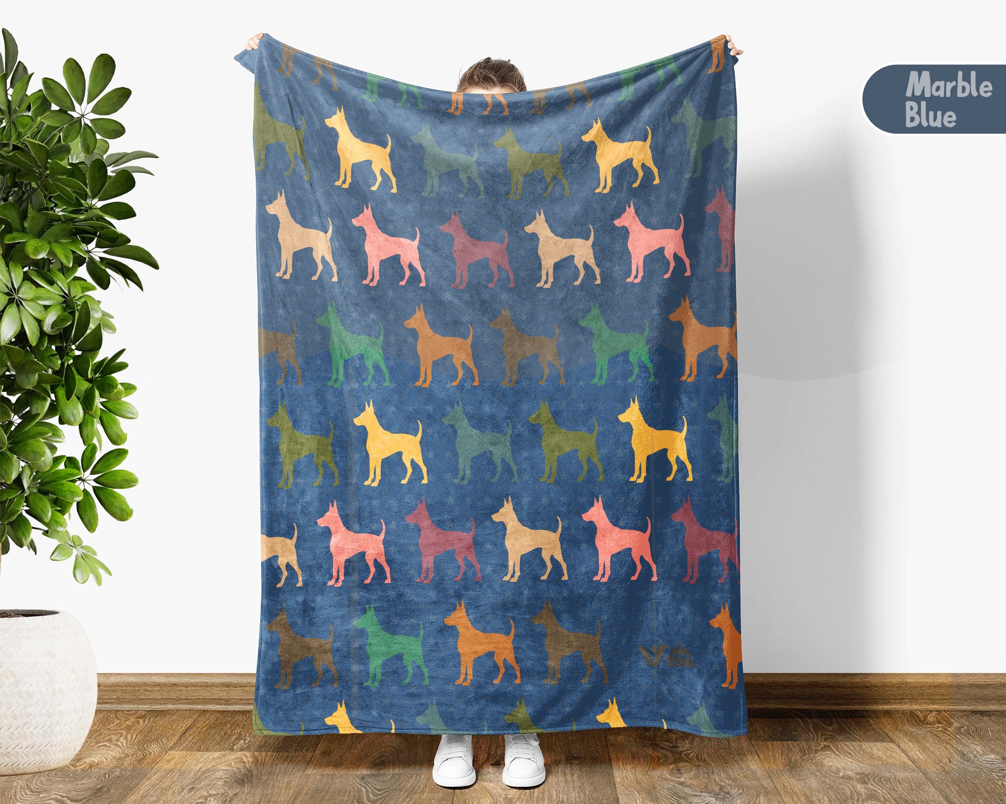 Vintage Dobermann Blanket – Cozy Dog Lover Throw Gift