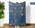 Custom Name Archery Blanket, Personalized Sports Throw, Cozy Archer Gift, Rustic Athletic Home Decor Blanket