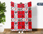 Dyslexia Awareness Blanket for October, Cozy Red Ribbon Throw Battle Blanket for Students, Educators & Family, Meaningful Support Gift