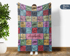 Personalized Name Otter Blanket, Vintage Sea Life Throw for Animal Lovers