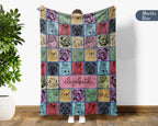 Personalized Bulldog Lover Blanket – Custom Name Vintage Dog Throw
