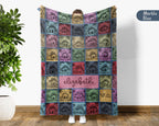 Custom Stegosaurus Blanket Personalized Name Retro Dino Throw Cozy Prehistoric Animal Decor Unique Paleontology Gift
