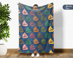 Retro Sailing Boat Blanket for Coastal Decor, Cozy Nautical Throw Gift for Sailors and Boating Enthusiasts