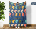 Custom Name Fishing Blanket, Personalized Outdoor Throw, Cozy Fisherman Gift for Cabin and Lake House Decor