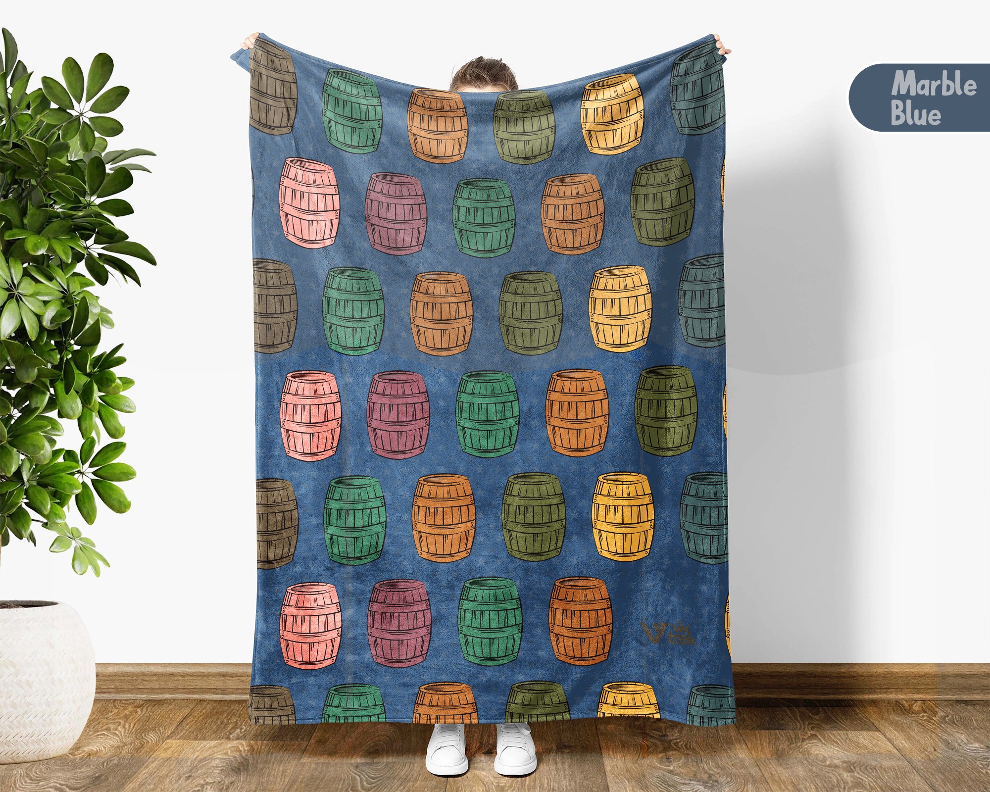 Retro Winery Gift Blanket, Vintage Wine Tasting Throw for Cozy Vineyard and Rustic Home Decor
