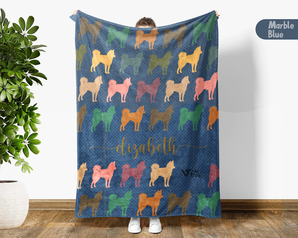 Custom Name Husky Dog Blanket – Personalized Cozy Throw for Pet Lovers