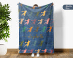 Custom Handball Blanket Personalized Name Sport Throw Cozy Athlete Gift Team Spirit Decor Unique Fan Home Accent