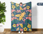Personalized Bee Blanket with Custom Name, Cozy Honey Bee Throw for Kids Teens Adults, Cute Bumblebee Lover Gift