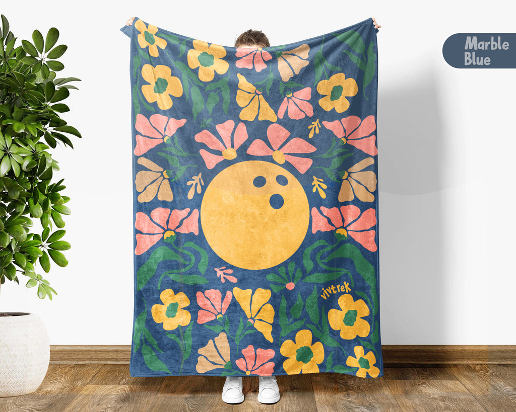 Floral Bowling Blanket – Cozy Bowler Gift Throw