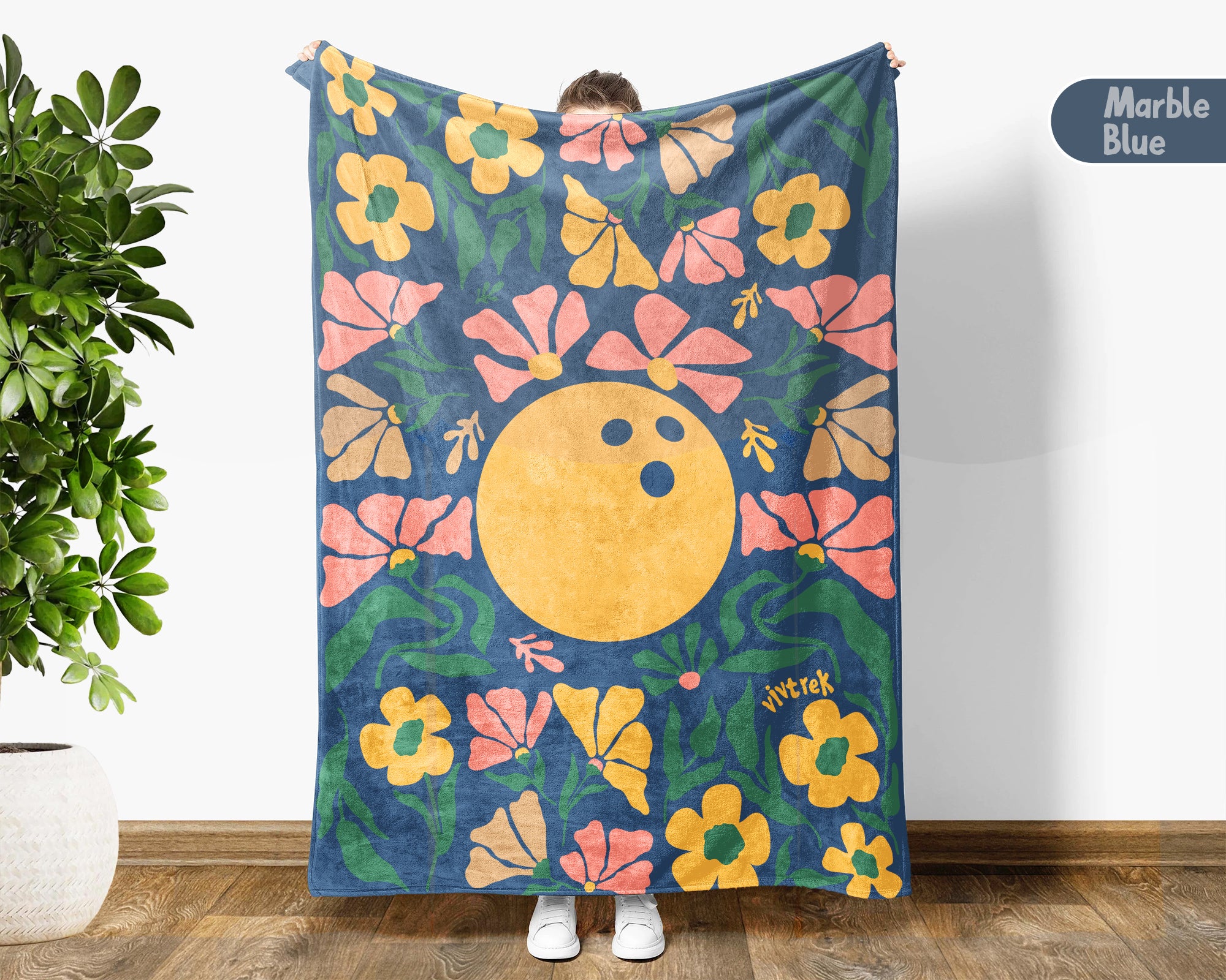 Floral Bowling Blanket – Cozy Bowler Gift Throw