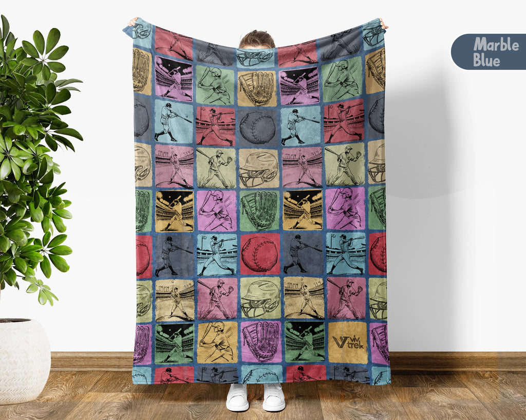 Baseball Blanket Throw – Cozy Sports Gift for Baseball Fans
