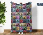 Construction Equipment Blanket, Kids Truck Throw, Bulldozer Crane Loader Cozy Blanket, Heavy Machinery Gift for Boys Girls
